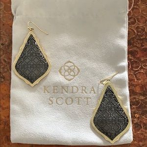 Black filigree Alexis earrings